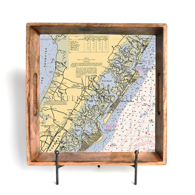 Stone Harbor, NJ - Wood Serving Tray