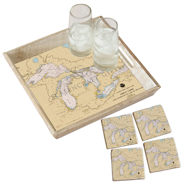 The Great Lakes - Wood Serving Tray