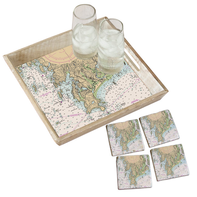 Cape Small, ME - Wood Serving Tray