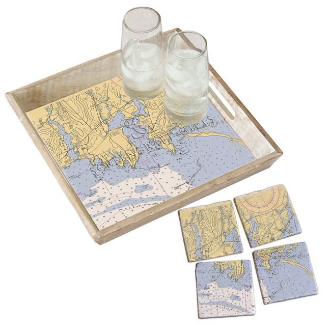 Stonington, CT - Wood Serving Tray