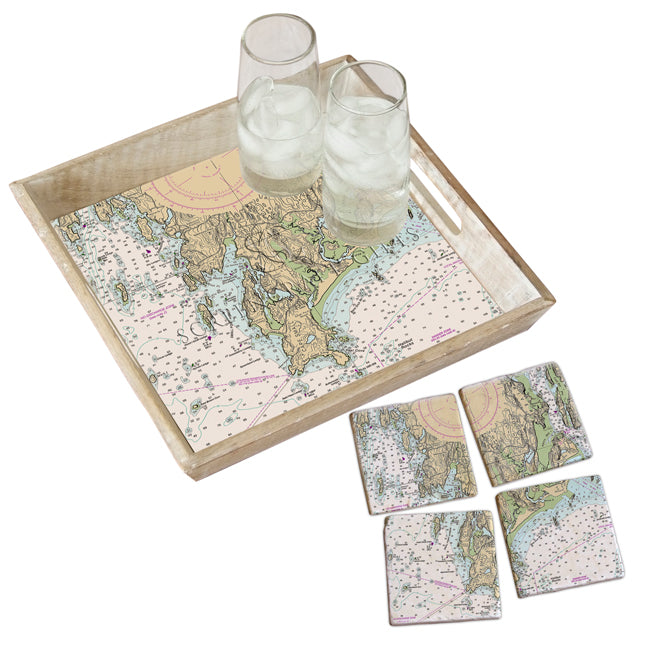 Cape Small, ME - Wood Serving Tray