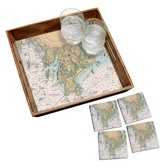 Cape Small, ME - Wood Serving Tray