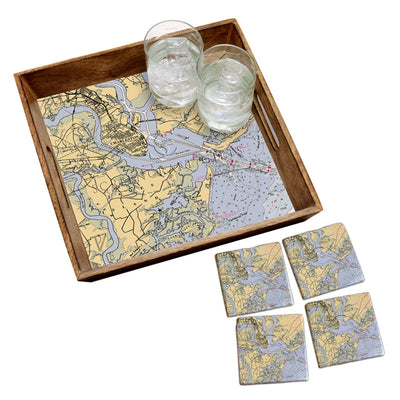 Charleston, SC - Wood Serving Tray