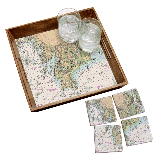 Cape Small, ME - Wood Serving Tray