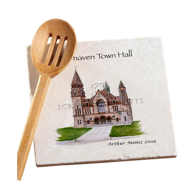 Fairhaven Town Hall  - Marble Trivet
