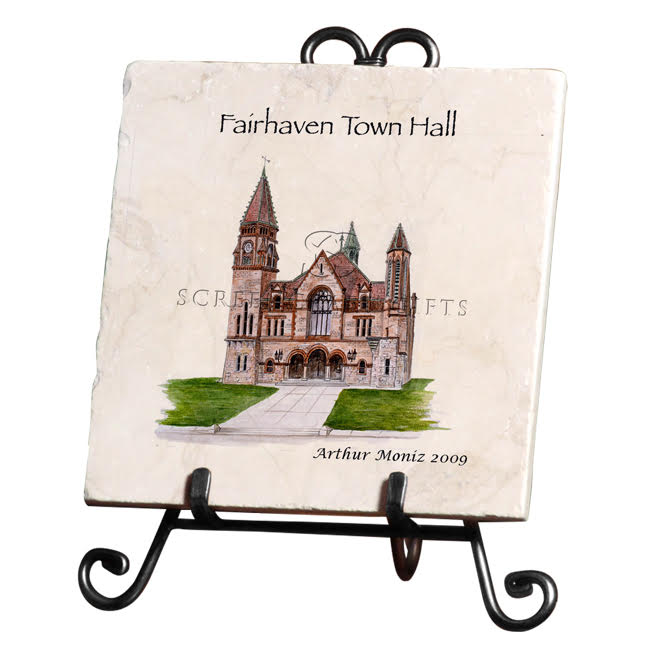 Fairhaven Town Hall  - Marble Trivet