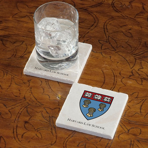 Harvard University Law School Marble Coaster - Single