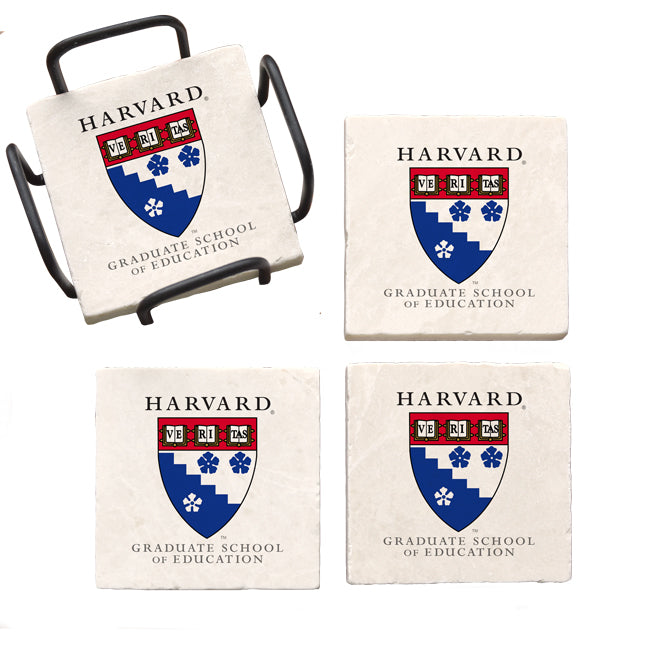 Harvard University Graduate School of Education Marble Coaster Set