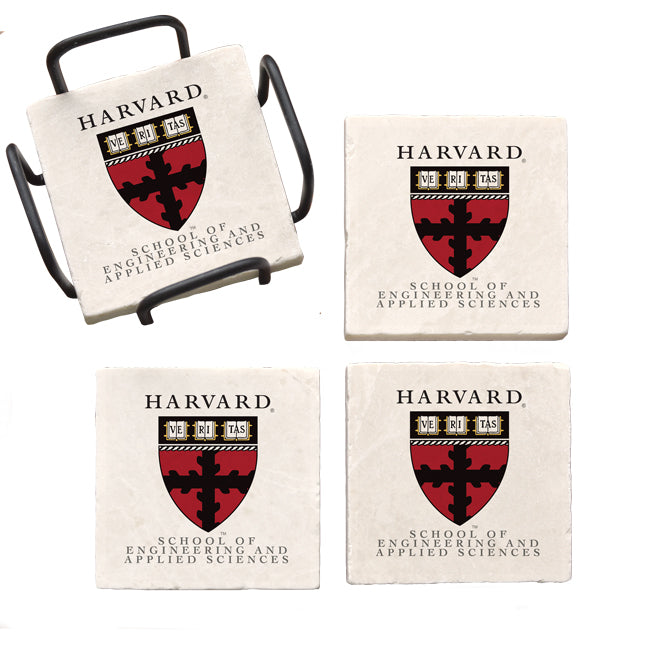 Harvard University School of Engineering and Applied Science Marble Coaster Set