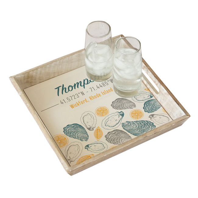 Lemon & Oysters Serving Tray - Personalized