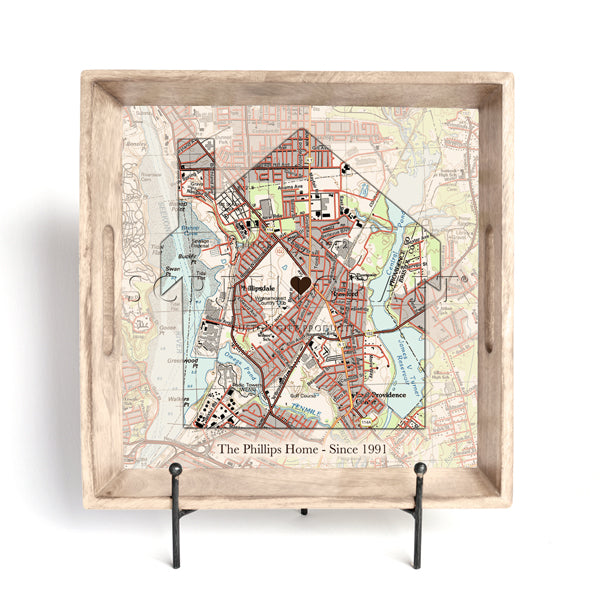 Home is Where the Heart Is - Wood Serving Tray
