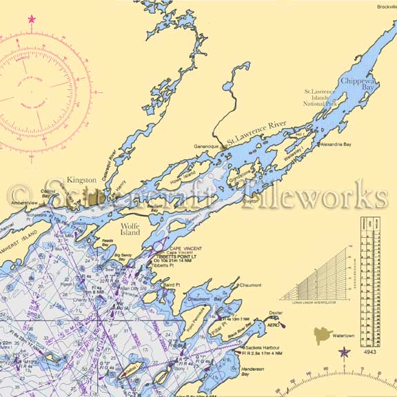 Nautical Chart Cuff Links