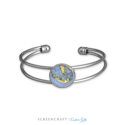 Nautical Chart Cuff-style Bracelet