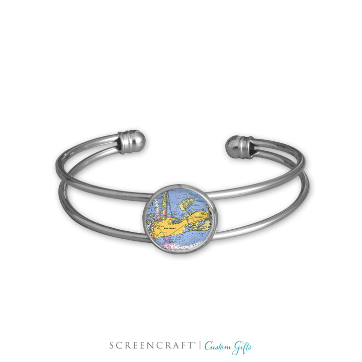 Nautical Chart Cuff-style Bracelet