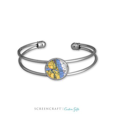Nautical Chart Cuff-style Bracelet