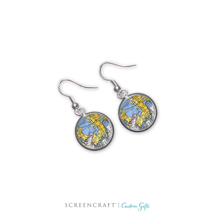 Nautical Chart Earrings