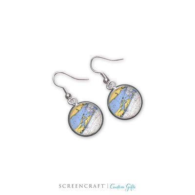 Nautical Chart Earrings