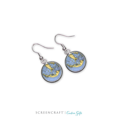 Nautical Chart Earrings