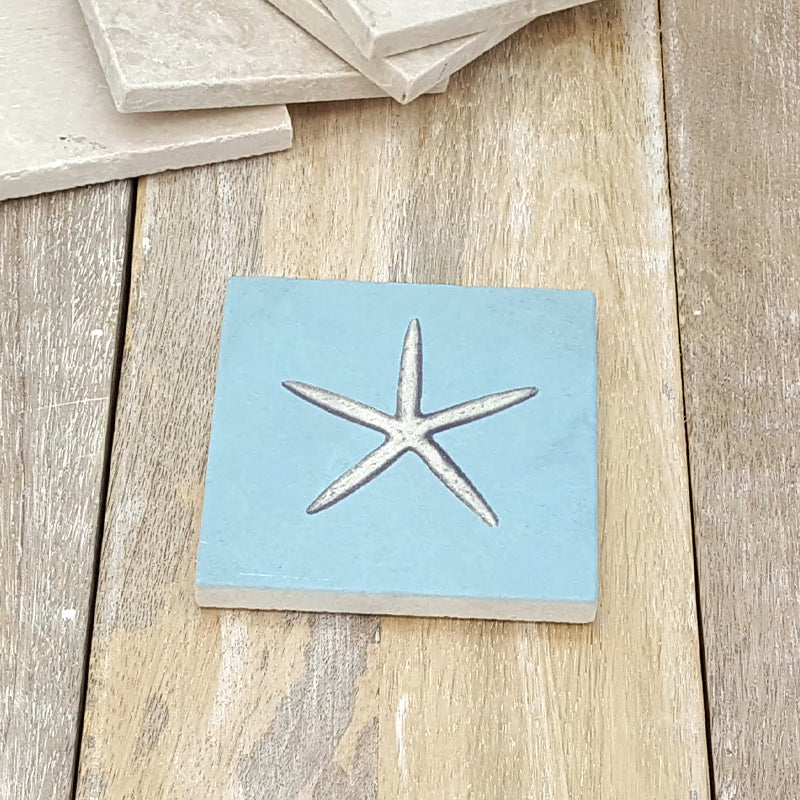 Blue Starfish - Marble Coaster