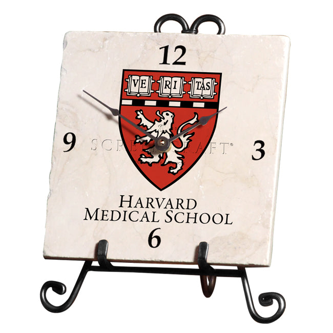 Harvard University Medical School Marble Desk Clock