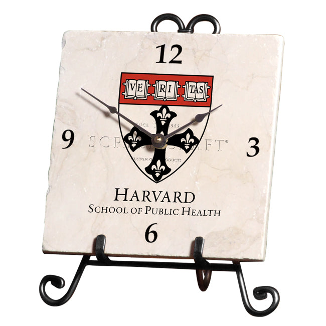 Harvard University School of Public Health Marble Desk Clock