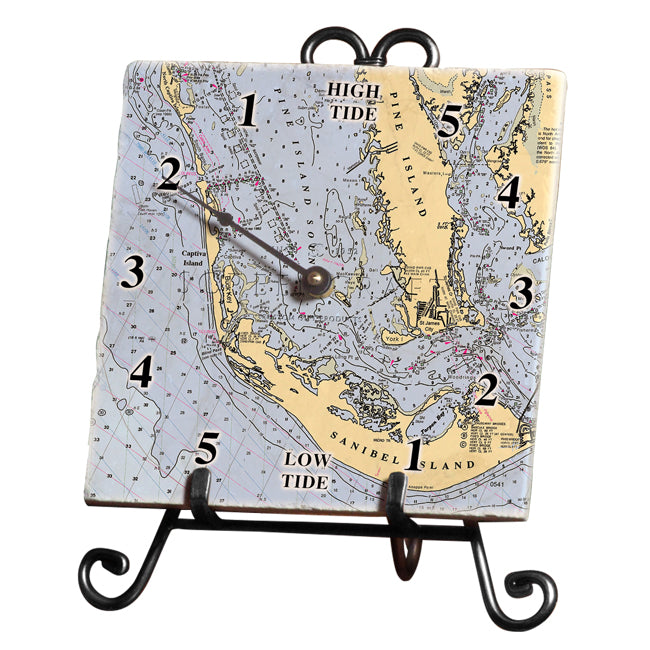 Personalized Nautical Chart Tide Clock