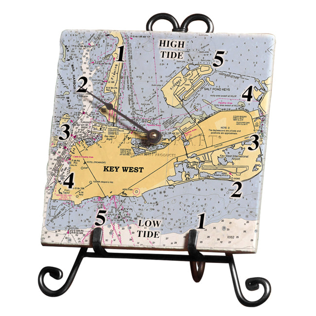 Personalized Nautical Chart Tide Clock