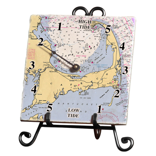 Personalized Nautical Chart Tide Clock