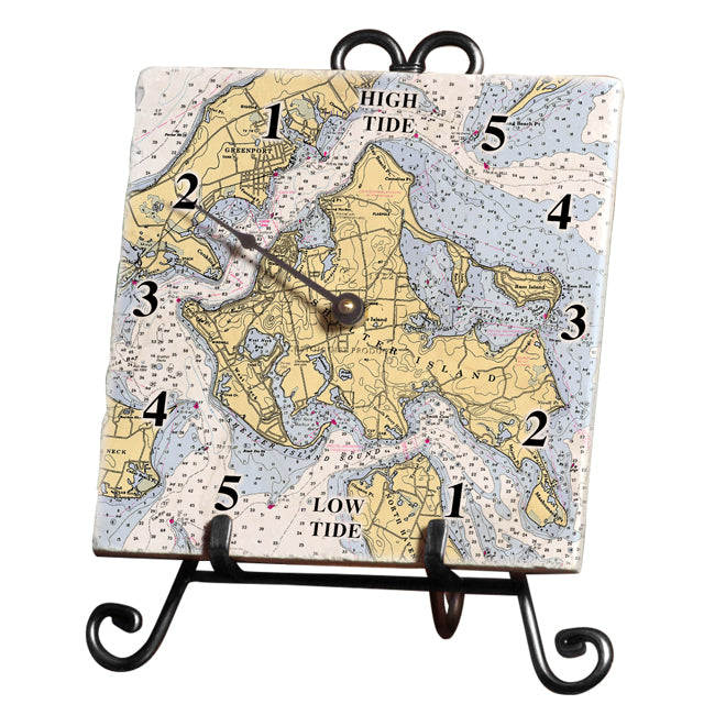 Personalized Nautical Chart Tide Clock