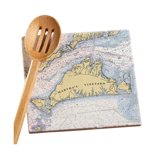 Personalized Nautical Chart Marble Trivet