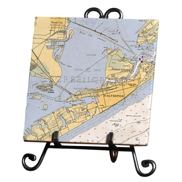 Personalized Nautical Chart Marble Trivet