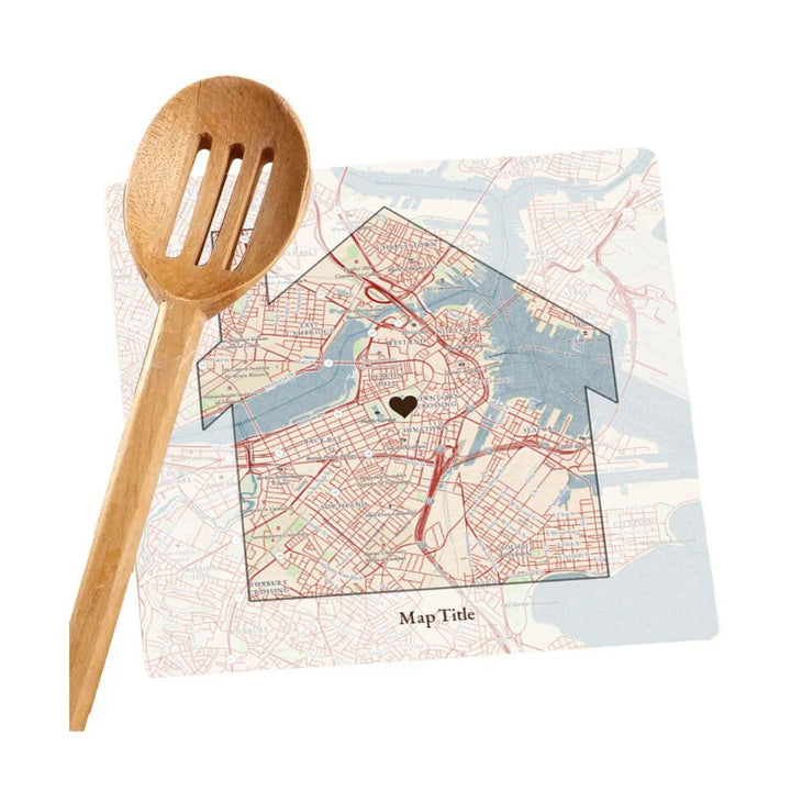 House Map w/ Live Preview - Marble Trivet