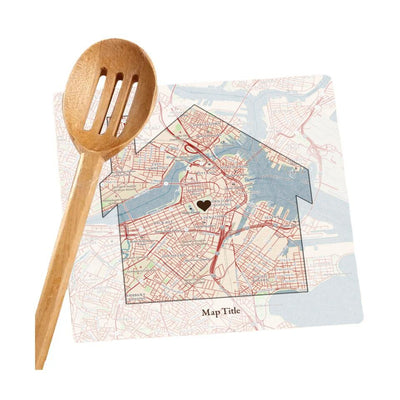 House Map w/ Live Preview - Marble Trivet