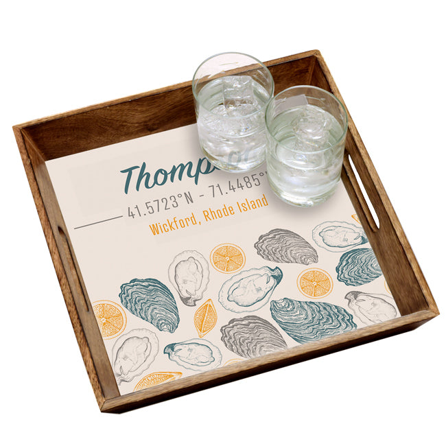 Lemon & Oysters Serving Tray - Personalized