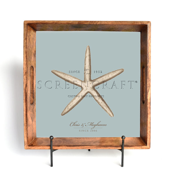Personalized Serving Tray - Blue Sea Star